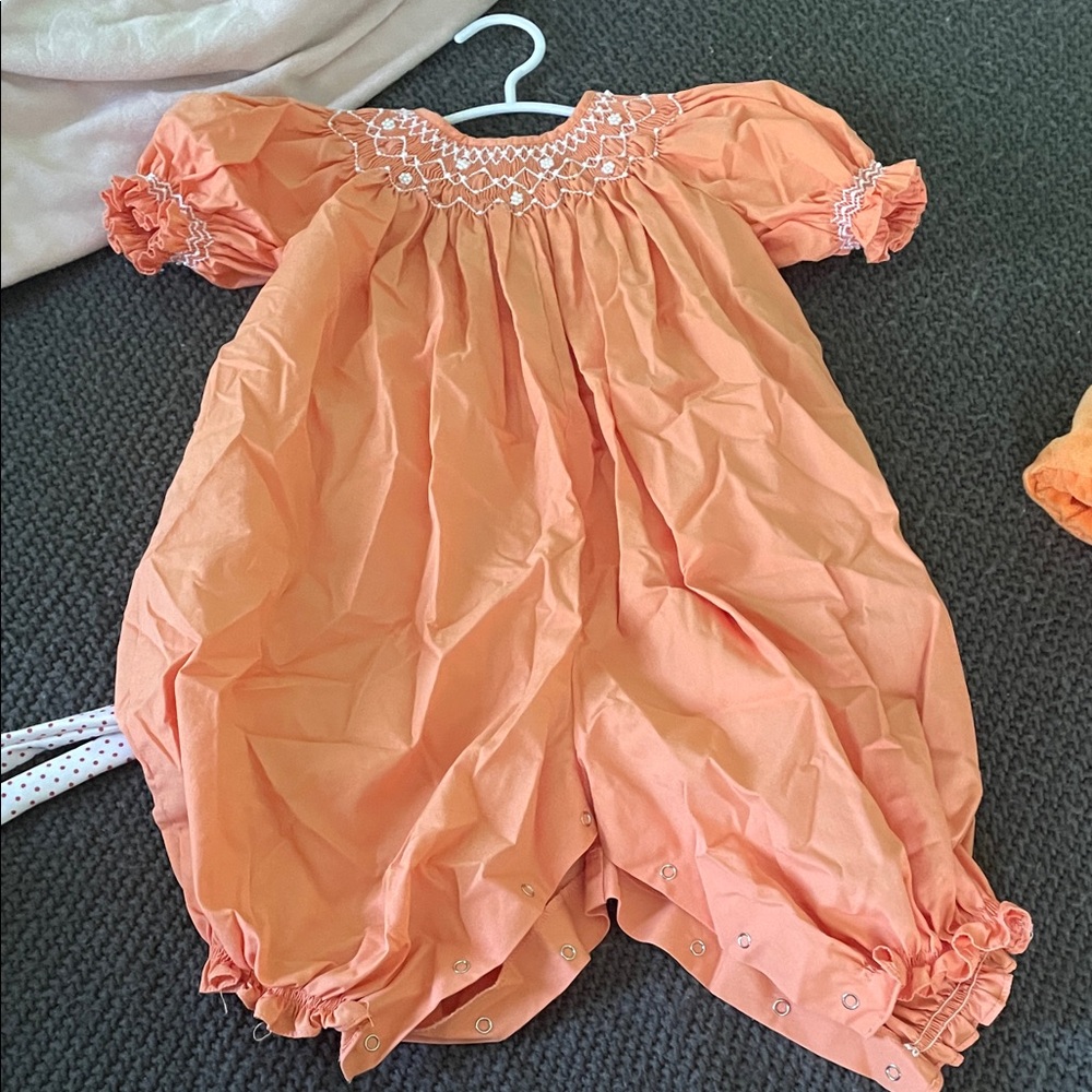 Orange Smocked outfit